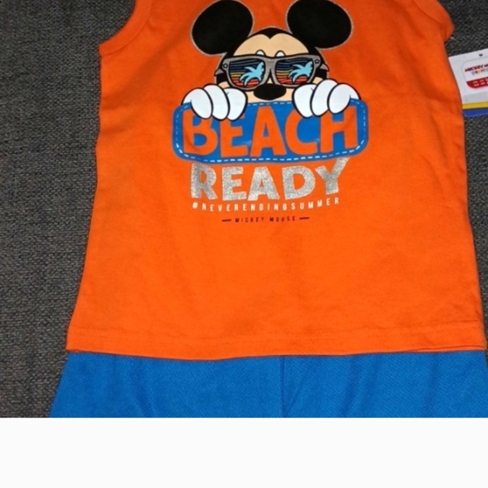 Mickey Beach ready tank and short sets
